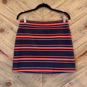 J. Crew Navy & Pink Strip Mini Skirt 4